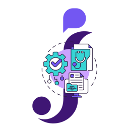 Jeenie logomark with EHR icon