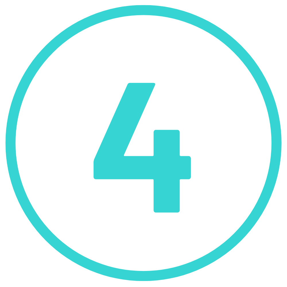 teal number 4 inside a circle