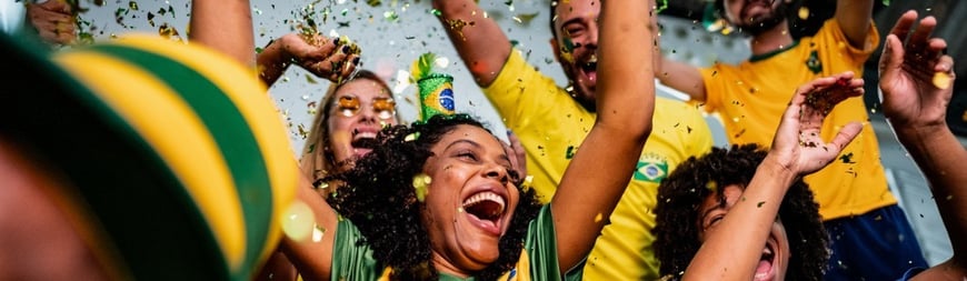 brazil fans cheering world cup