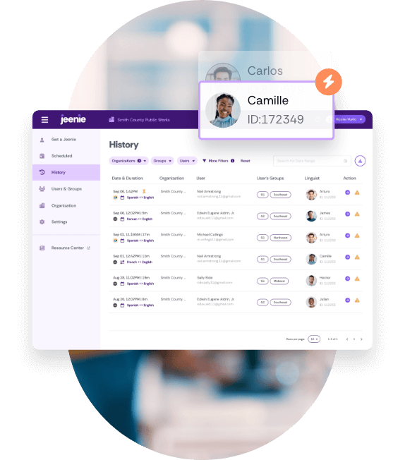Digital mockup of a user-friendly dashboard interface framed within a vertical oval. The design features a clean, professional layout.